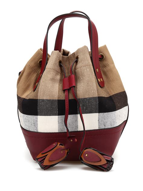 burberry small canvas bucket bag|burberry outlet tote bags.